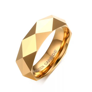 Products: High Polishing Faceted Tungsten Ring For Men’s