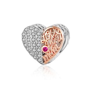 Products: S925 Sterling Silver MOM’S HEART Charm