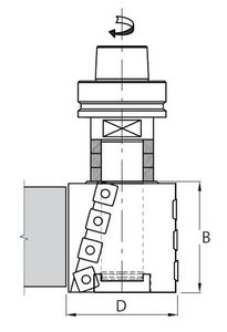 Bup: Pineapple Cutter 100x100 Mounted On Hsk Shaft