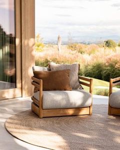 Caspian Outdoor Cushion 50x50cm- Tobacco