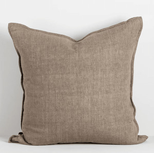 Cassia- Handwoven 100% Linen Cushion by BAYA- Greige