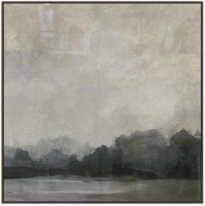 Landed Neutral Abstract Framed Wall Art