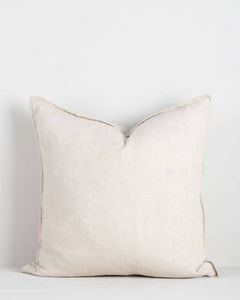 Cassia- Handwoven 100% Linen Cushion by BAYA- Almond