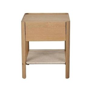 Sketch Tye Marble Bedside Oak Bedside Table NZ