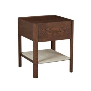Sketch Tye Marble Bedside Travertine/Espresso