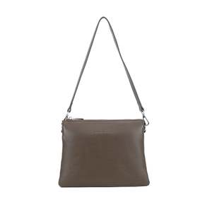Leather: Kendra Leather Crossbody Bag - Brown