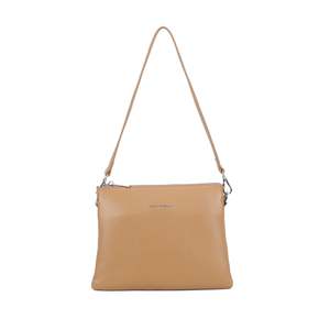 Leather: Kendra Leather Crossbody Bag - Camel