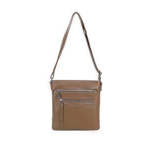Polly Leather Crossbody Bag - Deep Taupe
