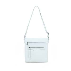 Polly Leather Crossbody Bag - White