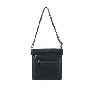 Leather: Polly Leather Crossbody Bag - Black