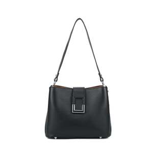 Leather: Leila Leather Bucket Bag - Black