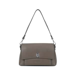 Leather: Clara Leather Crossbody Bag - Dark Taupe