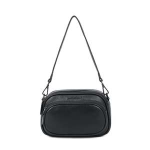 Leather: Sally Leather Crossbody Bag - Black