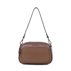 Leather: Sally Leather Crossbody Bag - Brown