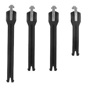 Boots: LEATT BOOT STRAP KIT GPX 4.5 / 5.5 FLEXLOCK 4-pcs BLK
