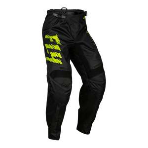 Fly Racing: FLY Racing Youth F-16 Pants - Black / Neon Green / Light Grey