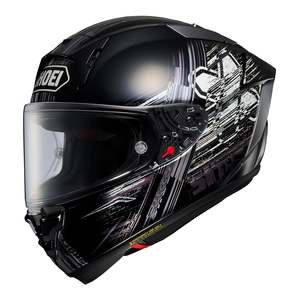 Road Helmets: Shoei X-SPR Pro Helmet Cross Logo TC5 - Black / White