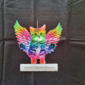 Yoga UniKitty 50cmx50cm panel - French Terry, Cotton