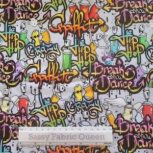 Retail Fabric: Grafitti, Dancestyle - French Terry, Cotton