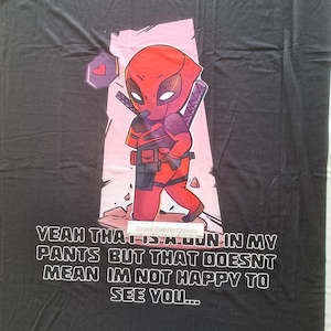 Retail Fabric: DPool Not happy to see you OVERSIZED panel 70cm x 100cm – Double Brushed Polyester (DBP)