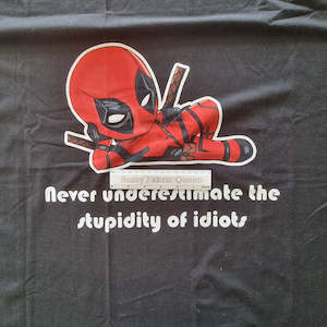 Retail Fabric: DPool Never underestimate panel 70cm x 100cm – Double Brushed Polyester (DBP)