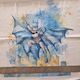 Bluebat 50cmx50cm panel - Cotton Lycra 220 ***Oversized***