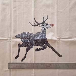 Panels: Ruindeer 50cmx50cm panel - Cotton Lycra 220