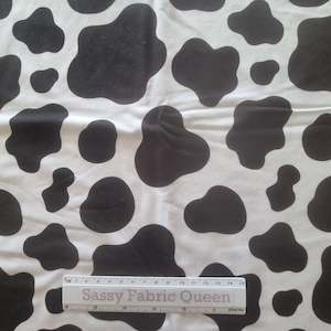 Bamboo Lycra: Cowhide, B&W LRG - Bamboo Lycra