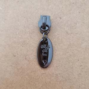 Notions: Zipper Pulls #5 - Gunmetal Grey Made with Love
