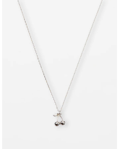 Stella + Gemma Necklace Cherries - Silver - Sassy Sadie