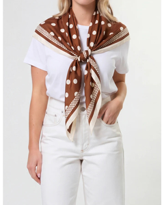 Products: Stella + Gemma Scarf Triangle Choc Dots Sassy Sadie