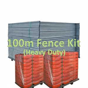 Temporary Fencing: 100m Temporary Fence Kit (Heavy Duty)