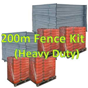 Temporary Fencing: 200m Temporary Fence Kit (Heavy Duty)