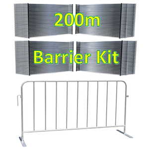 200m Pedestrian Construction Barrier Kit