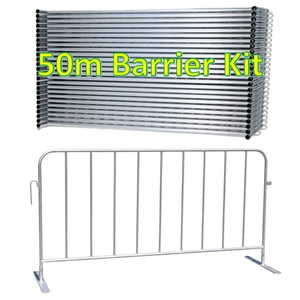 50m Pedestrian Construction Barrier Kit