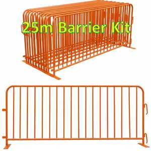 Barriers: 25m NZTA Approved Pedestrian Barrier Kit (Orange)