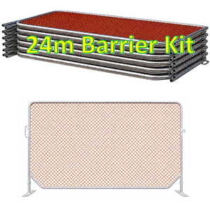 Barriers: 24m Diamond Mesh Construction Barrier Kit