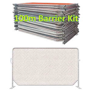Barriers: 100m Diamond Mesh Construction Barrier Kit