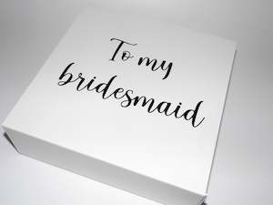 Gift Boxes: Mini-Large 'To My Bridesmaid' Custom Deluxe Gift Box (Add 3-10 items approx.)