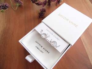 All Gift Boxes: Sterling Silver Cubic Zirconia Open Circle Earrings 13mm
