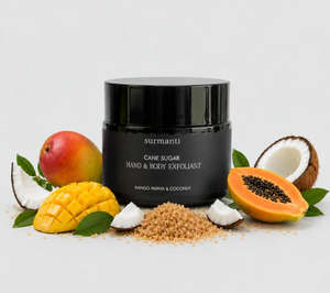 Surmanti Mango Papaya & Coconut Cane Sugar Exfoliant - 100g