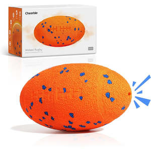 Cheerble Wicked Rugby Ball Interactive Dog Ball Smart Dog Toy (Bright Orange)