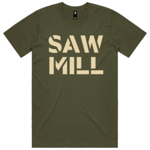 Merch: Sawmill tee | Army