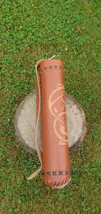 Arrow Rests And Sights: Patterned leather tube quiver - Multiple leather colours available