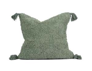 Cushion Covers: Laj Tufted Cushion Cover - Green