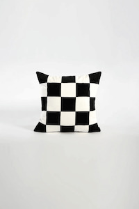Cushion Covers: Checkerboard Cushion Cover – Black & Cream