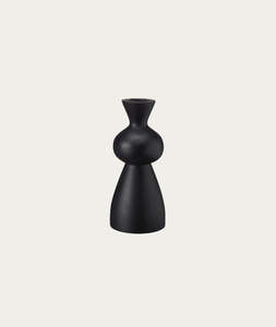 Candle Holders: Abha Candlestick Holder - Medium, Black