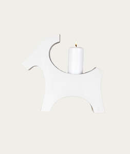 Candle Holders: Candle Goat - Ceramic Stand For Candles - White