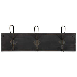 New: Coat Rack with Hooks - Black