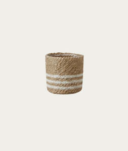 Baskets Storage: Bella Basket - Natural/White, Small